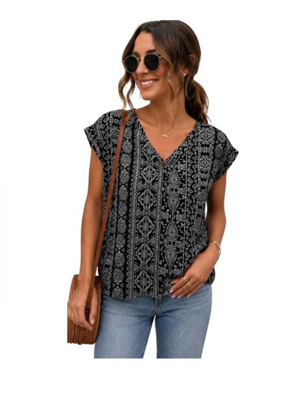 PINK ROSE TOP - BLOUSES WOMANS
